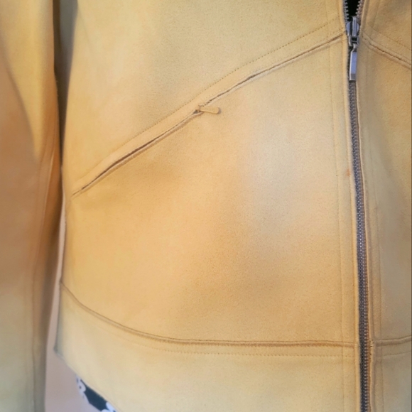 Mustard faux suede jacket - Picture 3 of 5